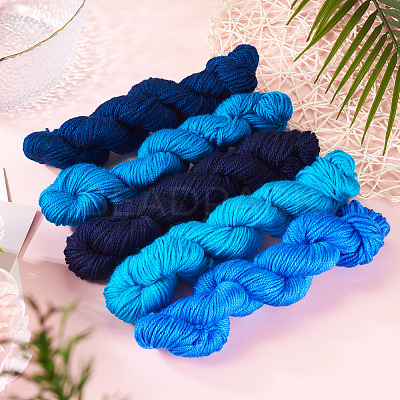 5 Bundles 5 Colors Acrylic Fiber Yarn OCOR-TA0003-22-1