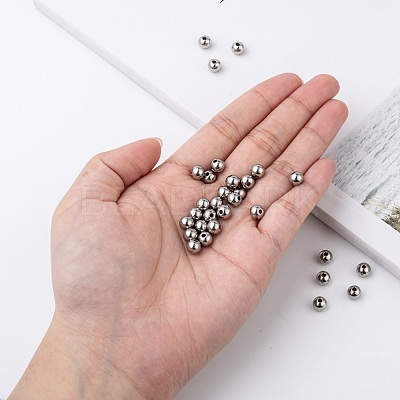 Tarnish Resistant Stainless Steel Beads X-STAS-R033-6mm-1