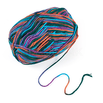 Light Gradient Segment Dyed Polyester Yarn DIY-TADJ0002-005D-1