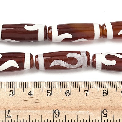 Rice Shape Tibetan Style dZi Beads Strands G-A269-A05-01-1