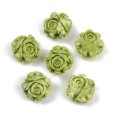 Synthetic Coral Dyed Carved Beads SHEL-D001-01B-1