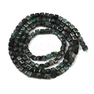 Natural Emerald Beads Strands G-B175-C05-3x3mm-1