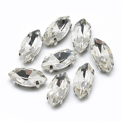Sew on Rhinestone RGLA-T034-7x15mm-01-1