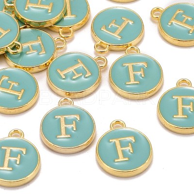 Golden Plated Alloy Enamel Charms ENAM-S118-05F-1