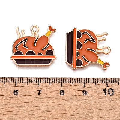 Thanksgiving Day Theme Alloy Enamel Pendants X1-ENAM-T020-35F-1
