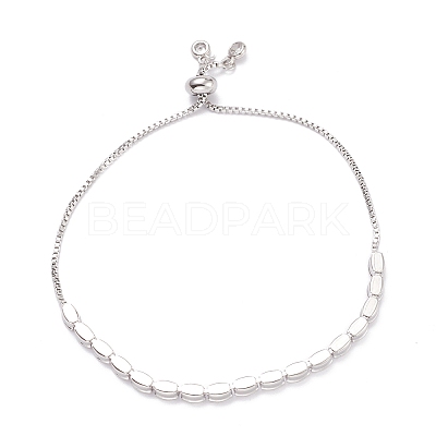 Cubic Zirconia Oval Tennis Bracelet for Men Women Gift BJEW-F417-05P-RS-1