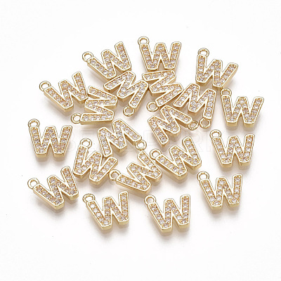 Brass Cubic Zirconia Charms KK-S348-330W-1