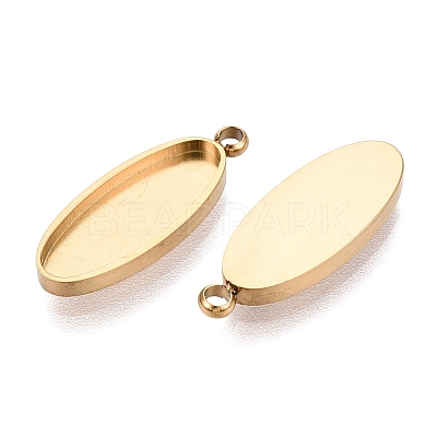 304 Stainless Steel Pendant Cabochon Component STAS-Q113-25B-G-1