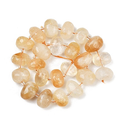 Heated Natural Citrine Beads Strands G-F796-B03-01-1