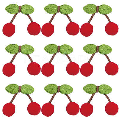 3 Bags Wool Pompom Cherry Hanging Banner DIY-CP0013-53-1