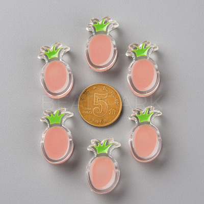 Transparent Enamel Acrylic Beads TACR-S155-002C-1