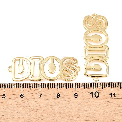 Brass Hollow Connector Charm KK-F931-28A-G-1