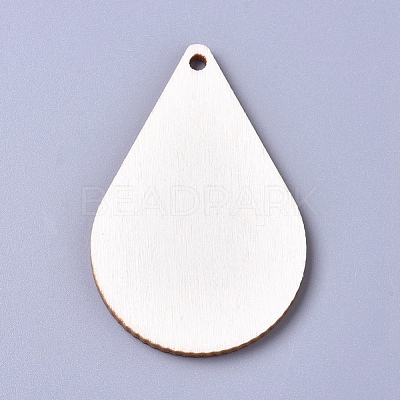 Unfinished Blank Poplar Wood Big Pendants WOOD-D021-10-1