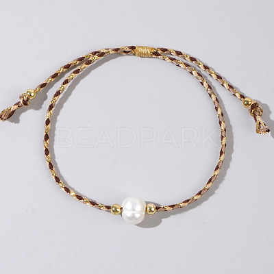 Natural Freshwater Pearl Bead Braided Bead Bracelets LS-JH8725-4-1