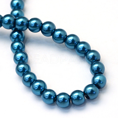 Baking Paint Glass Pearl Bead Strands HY-Q003-3mm-06-1