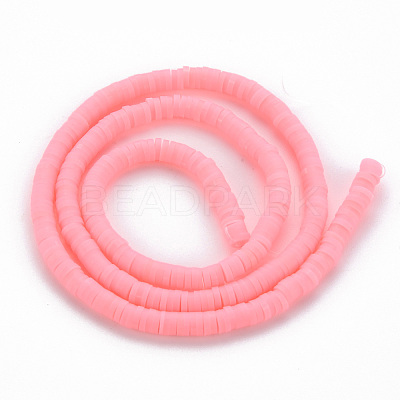 Handmade Polymer Clay Bead Strands CLAY-T002-4mm-59-1