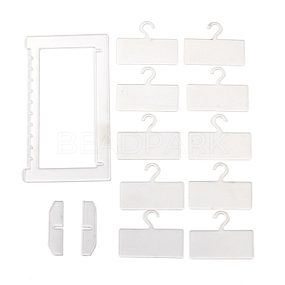 Transparent Acrylic Nail Art Display Boards ODIS-WH0017-069-1