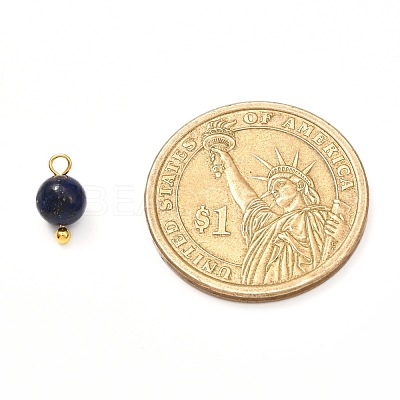 Natural Mixed Gemstone Charms PALLOY-JF00992-01-1