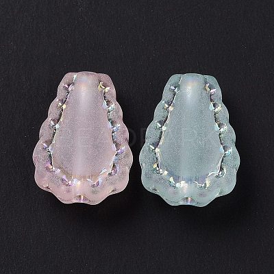 Transparent Frosted Acrylic Beads OACR-P013-35M-1