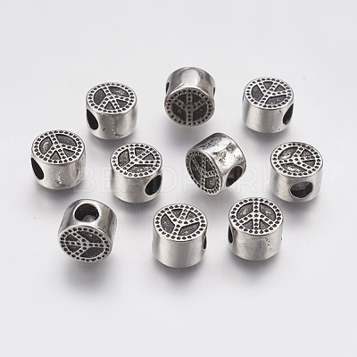 Ion Plating(IP) 304 Stainless Steel European Beads Enamel Settings STAS-J022-045AS-1