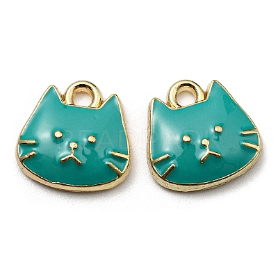 Golden Plated Alloy Charms ENAM-L042-01G-03-1