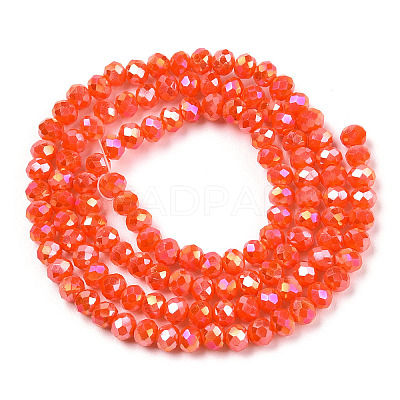 Electroplate Glass Beads Strands EGLA-A034-P3mm-B23-1