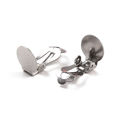 Non-Tarnish 316 Stainless Steel Clip-on Earring Findings STAS-I187-04A-P-1