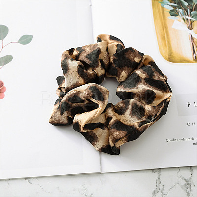 Leopard Print Pattern Cloth Elastic Hair Accessories OHAR-PW0007-45D-1