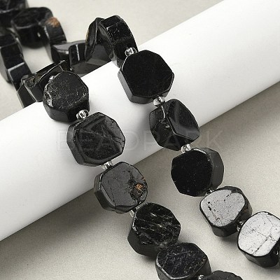 Natural Black Tourmaline Beads Strands G-I394-D17-1