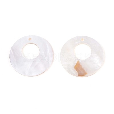 Natural Freshwater Shell Pendants SHEL-T020-45B-1