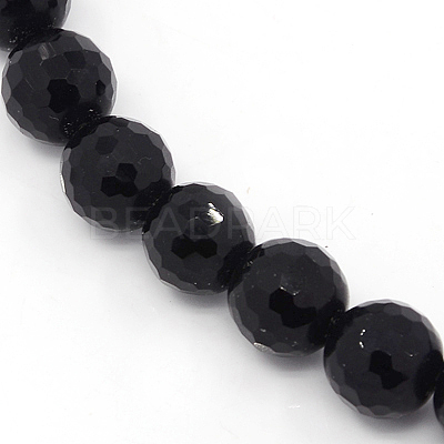 Synthetic Black Stone Beads Strands G-GSFR8mm-C044-1
