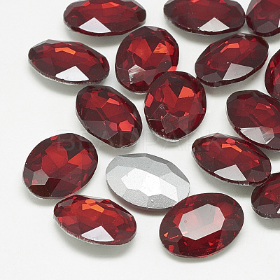 Pointed Back Glass Rhinestone Cabochons RGLA-T080-10x14mm-07-1
