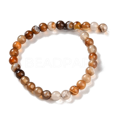 Natural Striped Agate/Banded Agate Beads Strands G-Z060-A01-A10-1