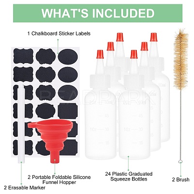 Plastic Graduated Squeeze Bottles AJEW-BC0001-03B-1