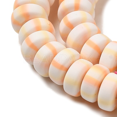 Polymer Clay Beads Strands CLAY-H006-02F-1