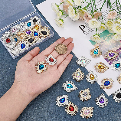 40Pcs 20 Style Zinc Alloy Cabochons FIND-BC0003-18-1