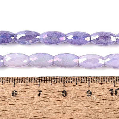 Anti-Tarnish Electroplate Glass Beads Strands EGLA-Q130-02A-15-1