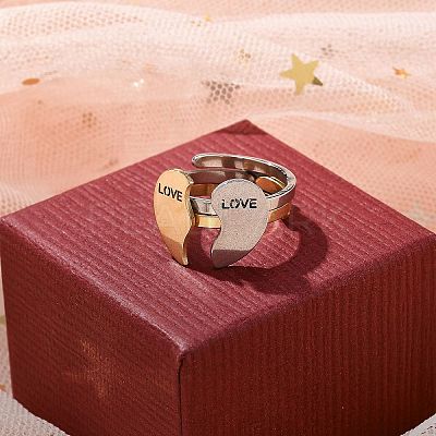 304 Stainless Steel Cuff Rings LS-RJEW-K287-04A-1