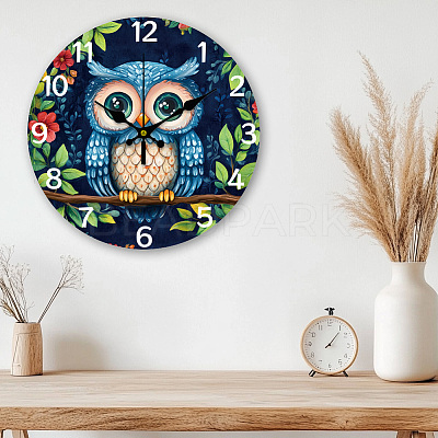 MDF Printed Wall Clock HJEW-WH0058-032-1