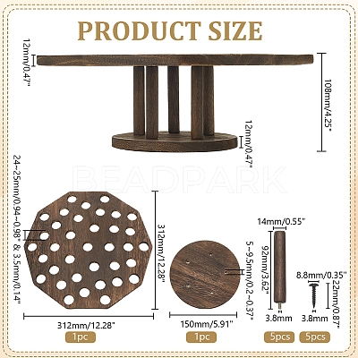 Polygon Wooden Display Stands ODIS-WH0030-100-1
