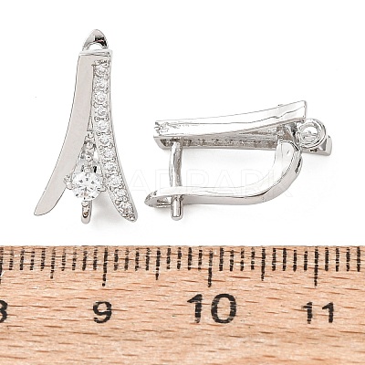 Brass Earring Findings KK-D108-01P-1