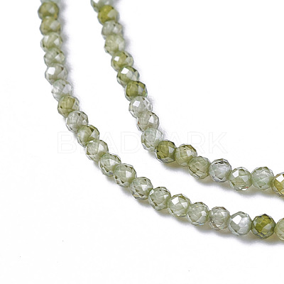 Cubic Zirconia Beads Strands G-F596-48B-3mm-1
