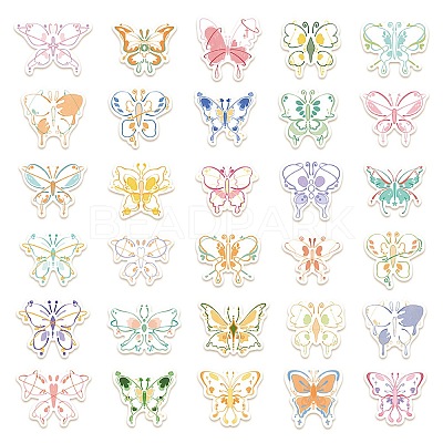 PVC Self Adhesive Butterfly Sticker Labels STIC-PW0015-13-1