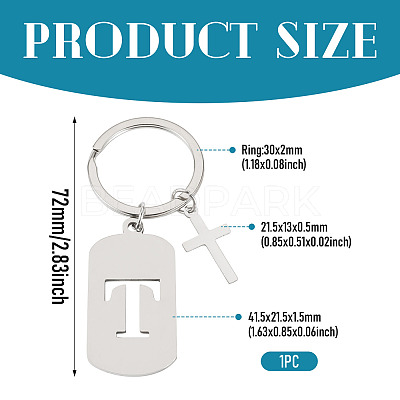 1Pc Stainless Steel Keychains KEYC-TADJ0001-08T-1