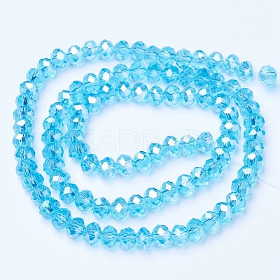 Electroplate Glass Beads Strands EGLA-A034-T8mm-B14-1