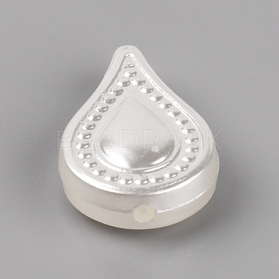 Opaque Acrylic Beads OACR-WH0026-02A-1