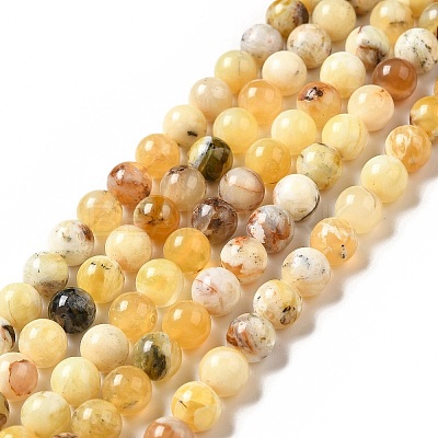 Natural Yellow Opal Beads Strands G-G992-A02-C-1