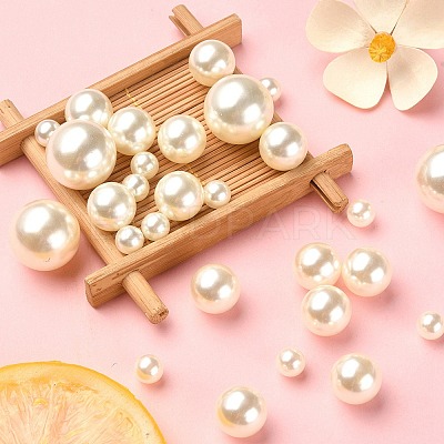 High Luster ABS Plastic Imitation Pearl Beads OACR-YW0001-45-1