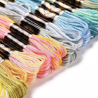 18 Skeins 18 Colors 6-Ply Polyester Embroidery Floss OCOR-M009-01C-01-1