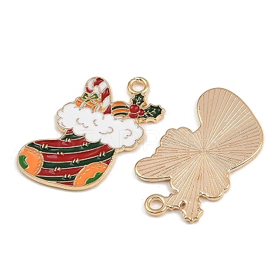Christmas Theme Alloy Enamel Pendants LS-ENAM-C031-01G-03-1